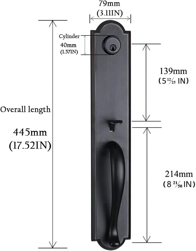 Bronze Double Door Handleset S794