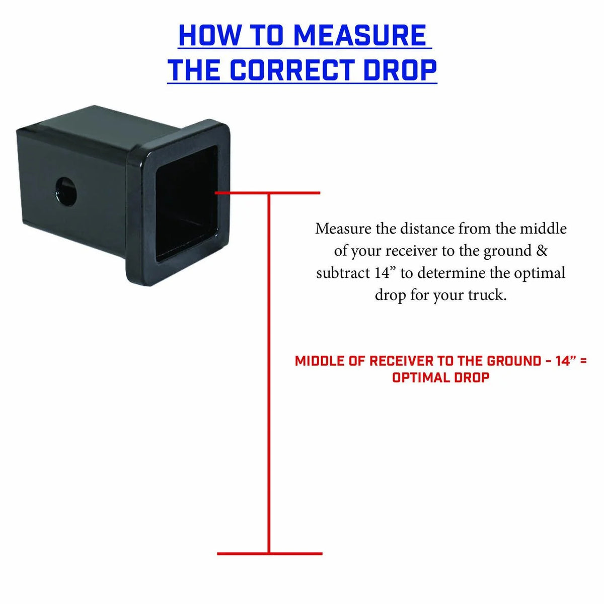 Adjustable 17.5" Drop Hitch with Dual-Ball Stabilizer Kit for 2" Receiver Q648