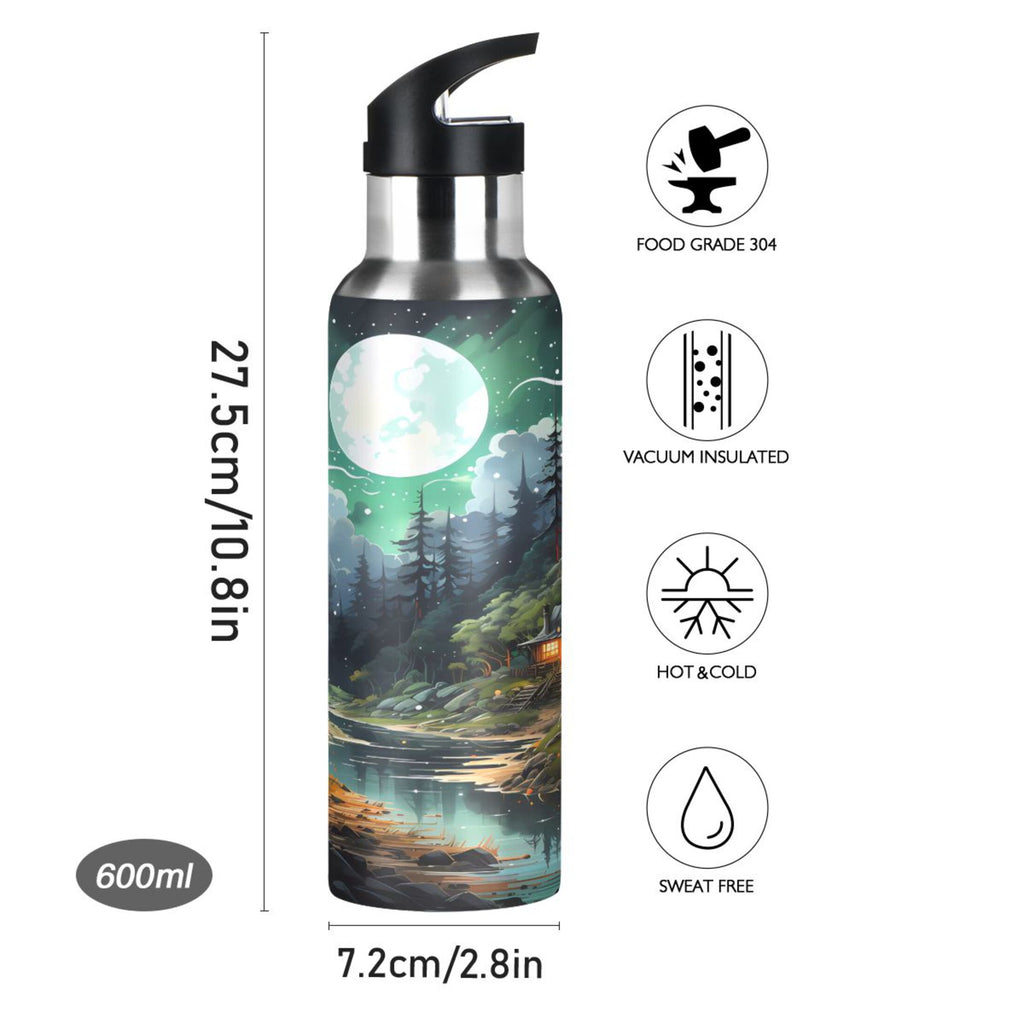Stainless Steel Insulated Water Bottle with Straw Lid D41393