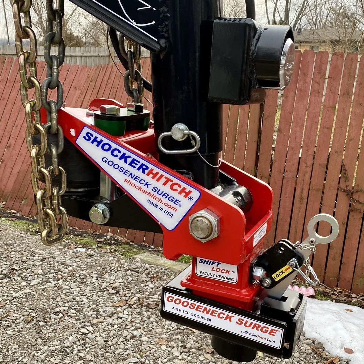 Gooseneck Air Hitch & Coupler, Round 4" Straight Pin 30K SL Coupler T4253