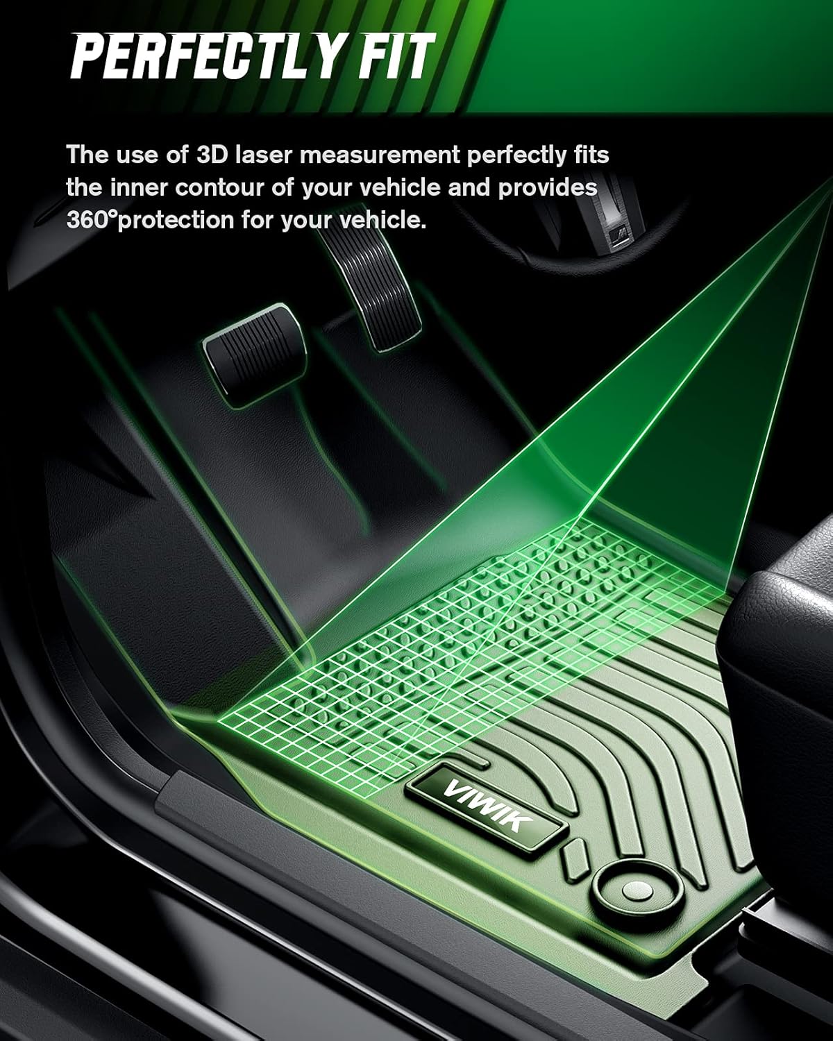 Black TPE All Weather Floor Mats Full Set X795039