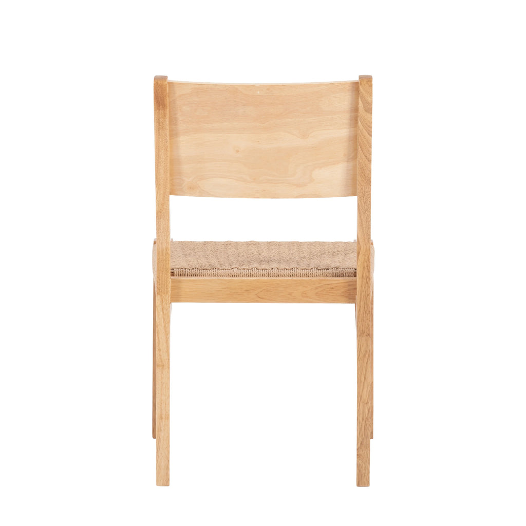 Natural Handwoven Rope Seat Dining Chair, Set of 2 C58098