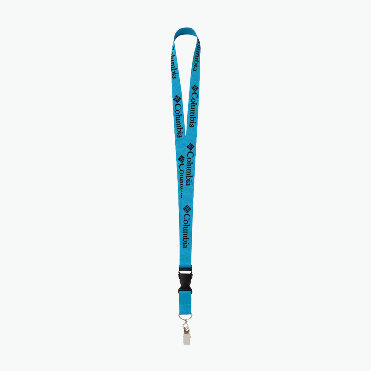 Polyester Lanyard with Buckle Release and Swivel Bulldog Clip W5337