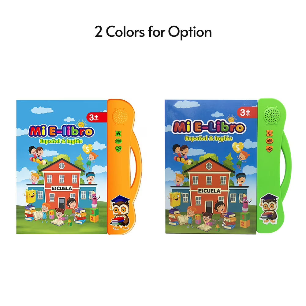 2-in-1 Spanish English Sound Board Book Interactive Talking Book Early Educational Reading Toy U1641