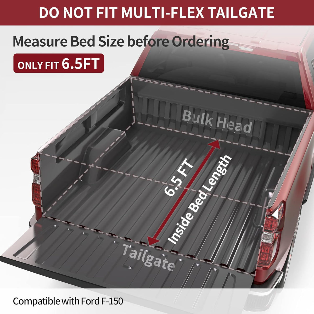 Soft Tri-Fold Truck Bed Tonneau Cover E293796