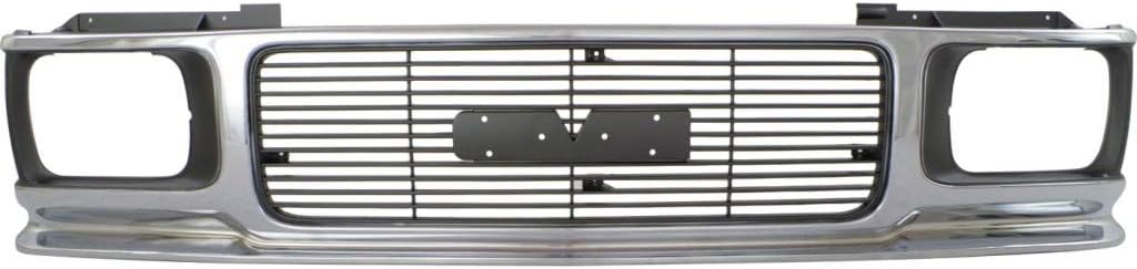 Chrome Shell Grille Assembly with Painted Gray Insert E733376