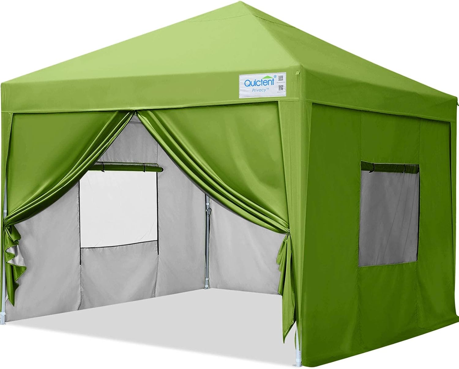 Beige 8x8 Pop up Canopy Tent with Sidewalls A523