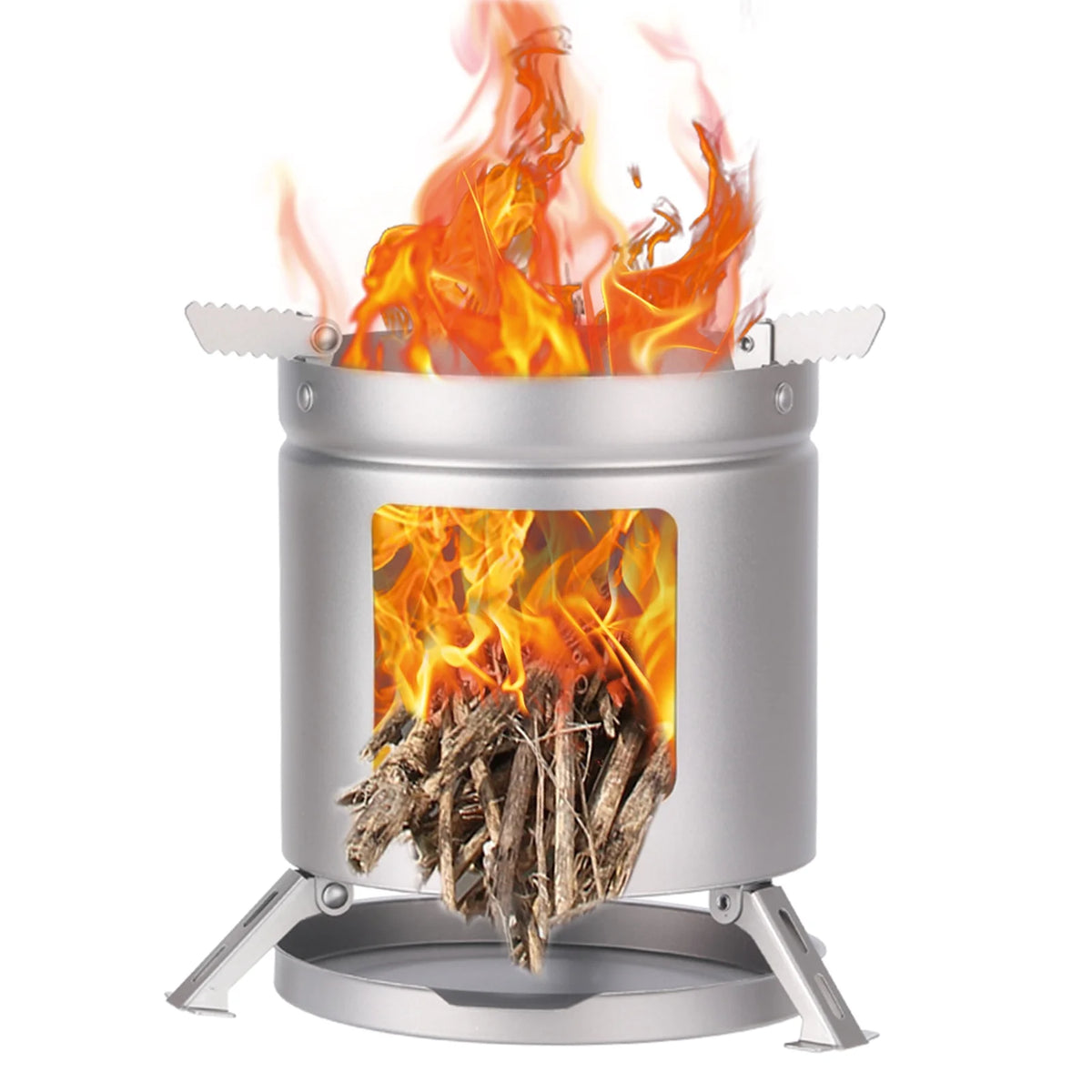 Ultralight Folding Camping Pot Holder BBQ Firewood Bracket Y2595