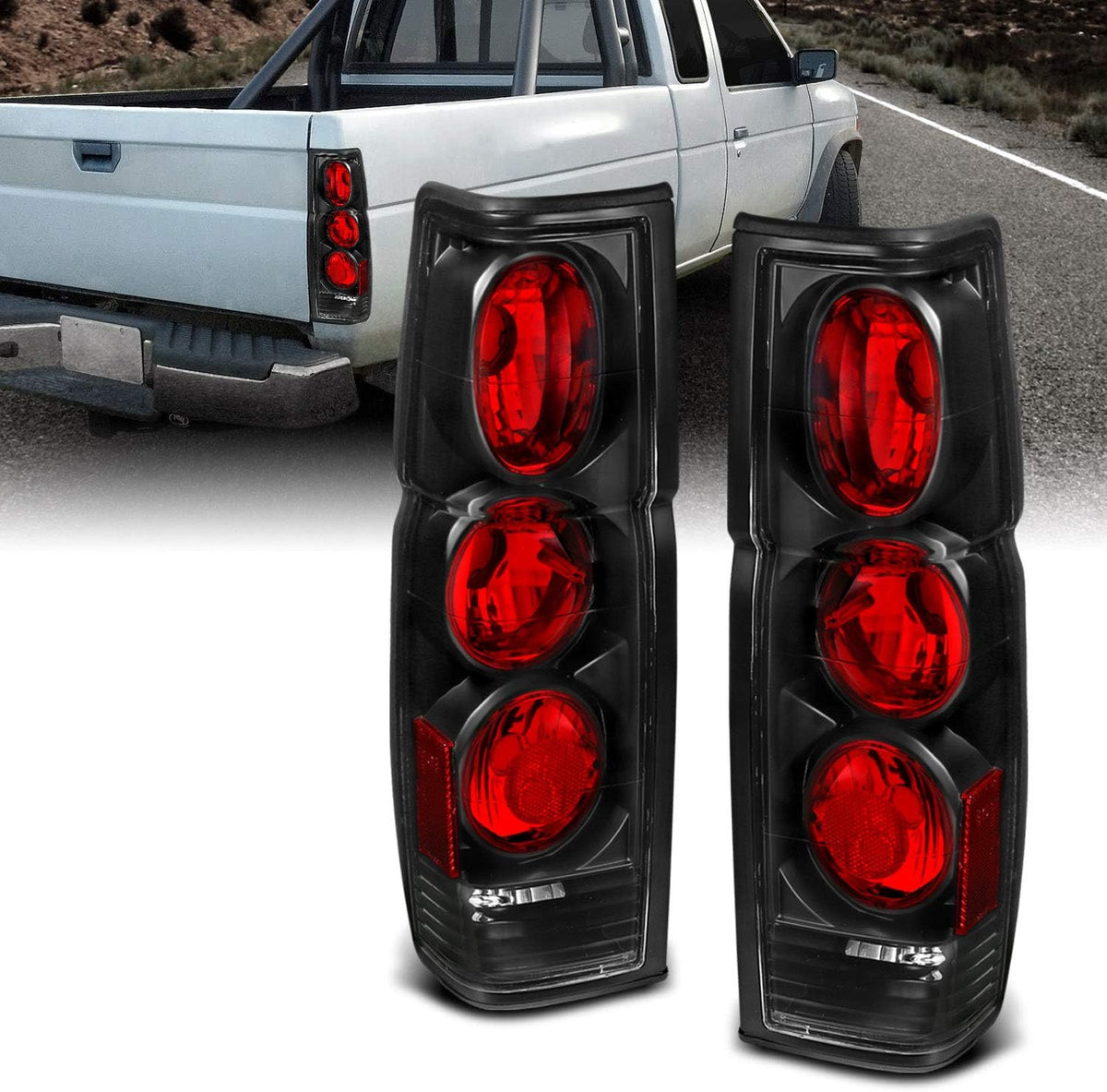 Black Replacement Brake Tail Lights Set of 2 S578