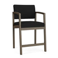 Open House Black Fabric Waiting Room Chair with Bronze Metal Frame G477