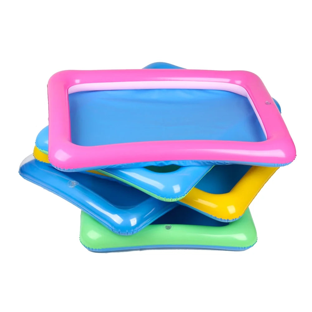 Outdoor Beach Kids Sand Mud Model Toys Storage Inflatable Pad Box Tray Y93241