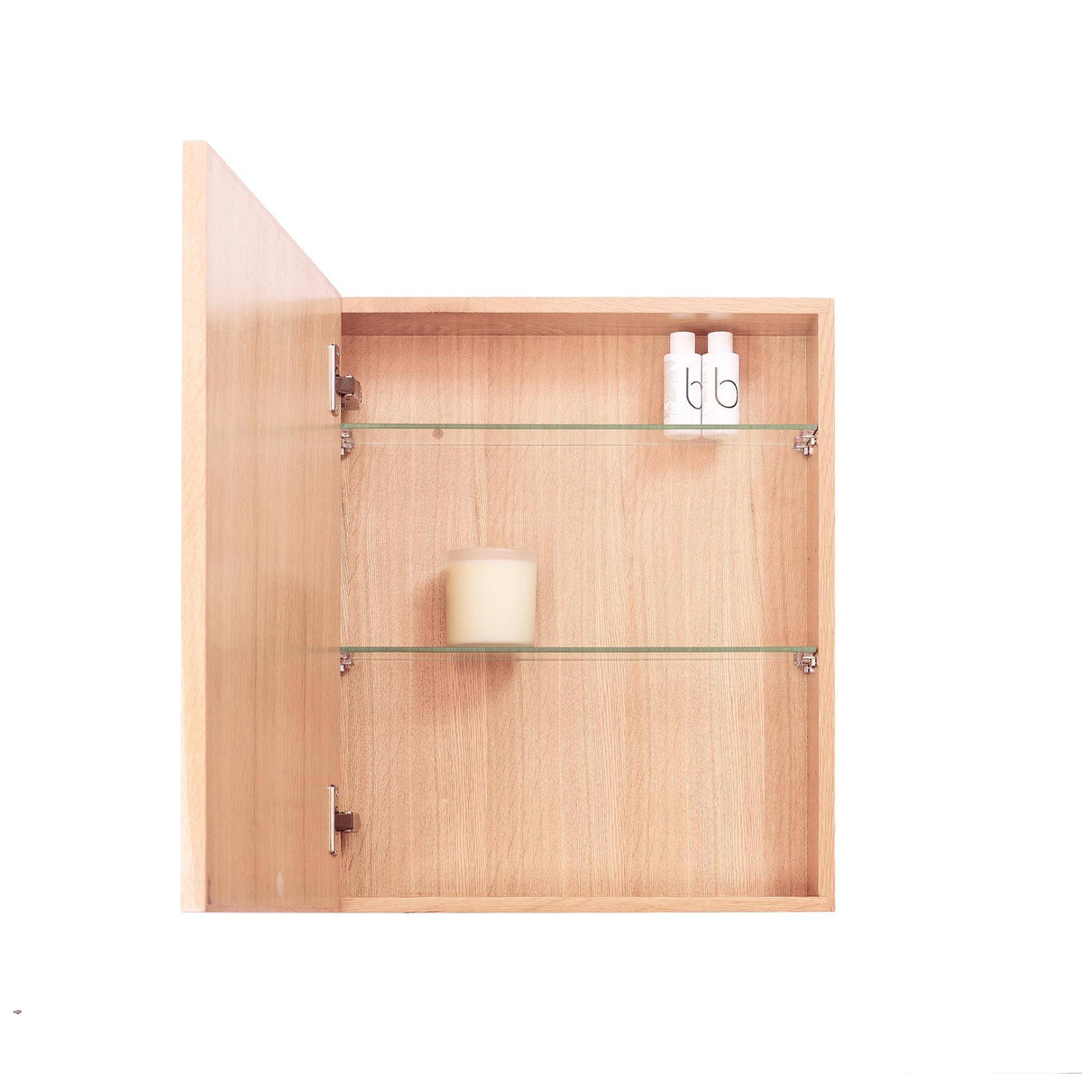 Slimline Bathroom Cabinet Oak H390