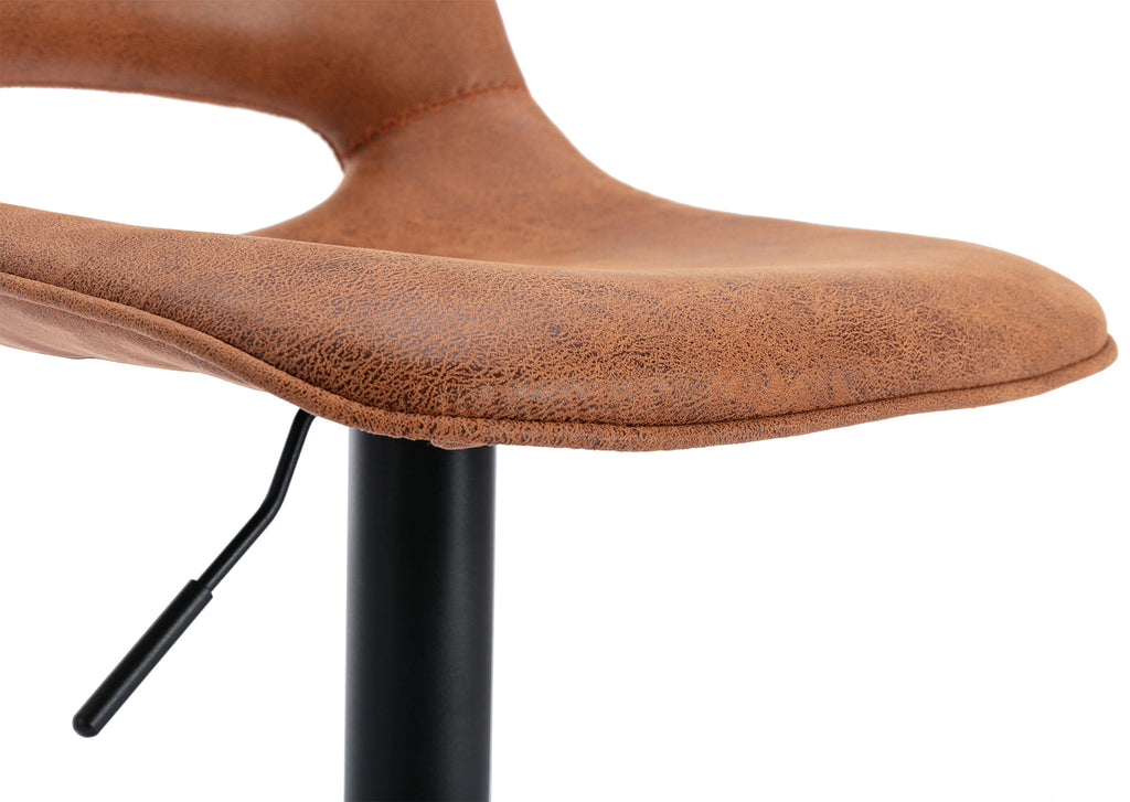 Modern Swivel Leather Bar Stools Set of 2 J17457