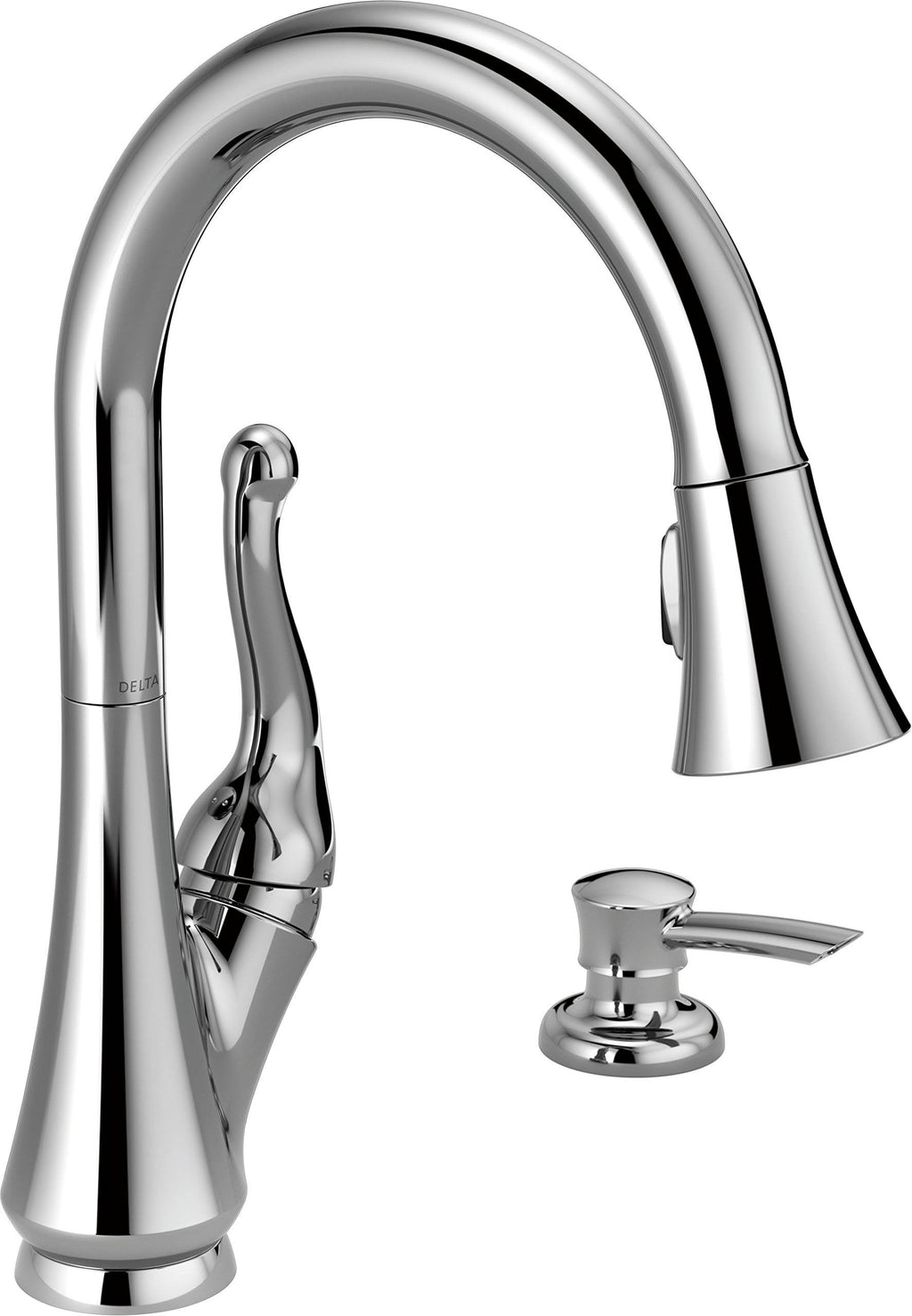 Single Handle Pull-Down Kitchen Faucet with Soap Dispenser Chrome R372