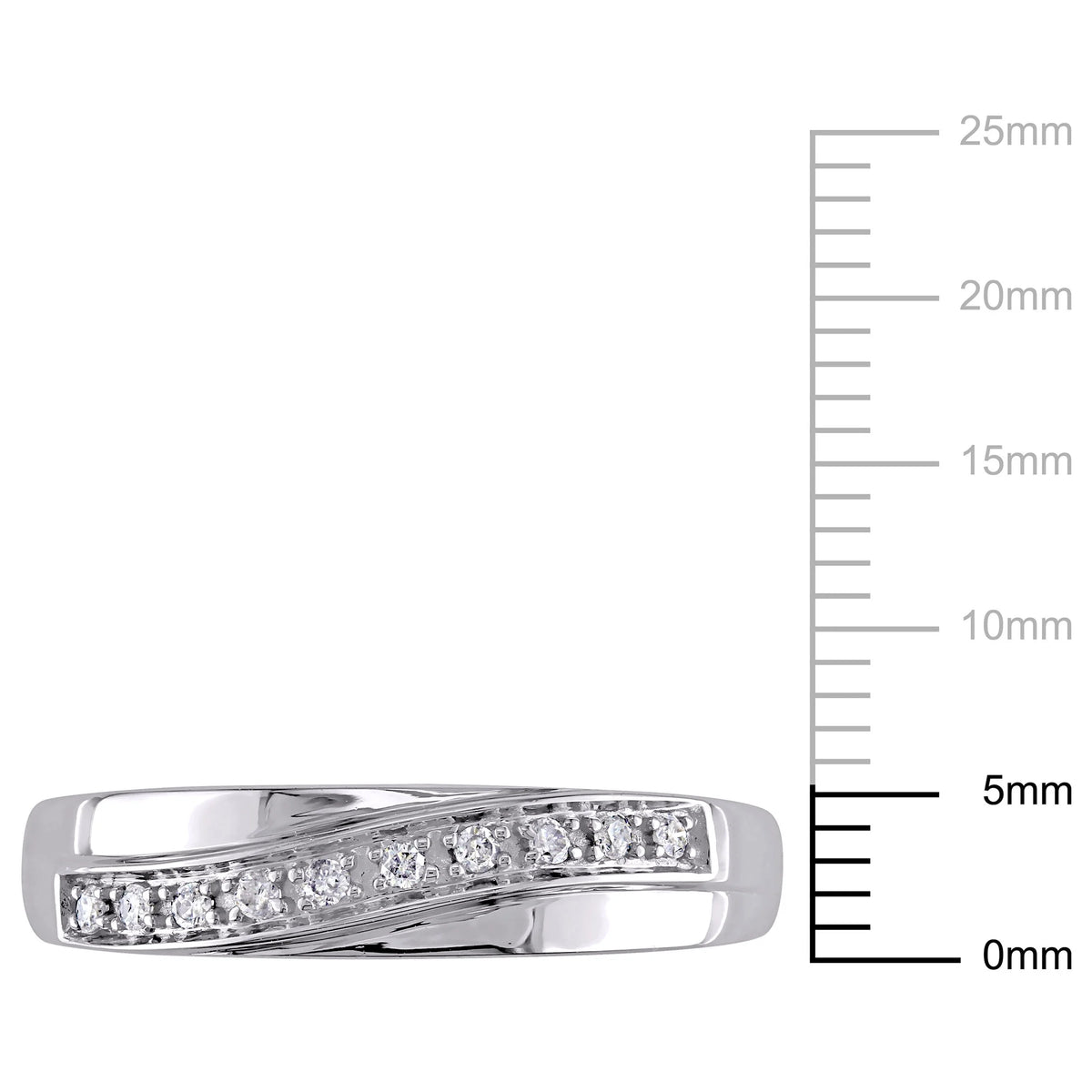 10kt White Gold Diamond Crossover Band P272369