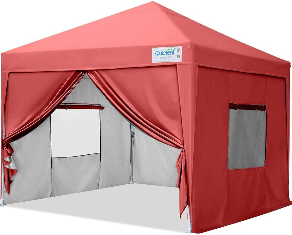 Beige 8x8 Pop up Canopy Tent with Sidewalls A523
