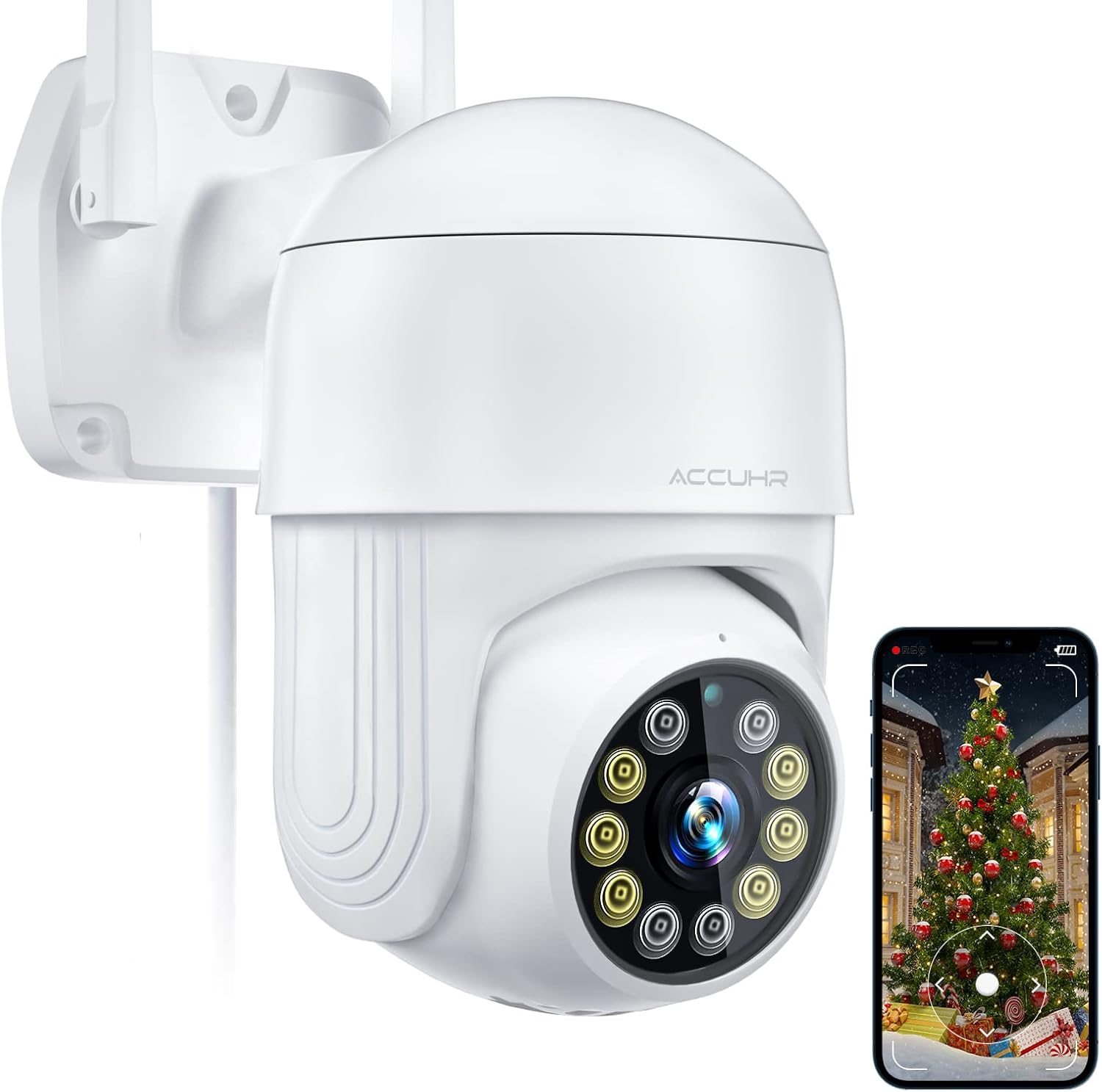 1080P WiFi Outdoor Security Camera with Night Vision, Motion Detection, IP65 Waterproof C605493