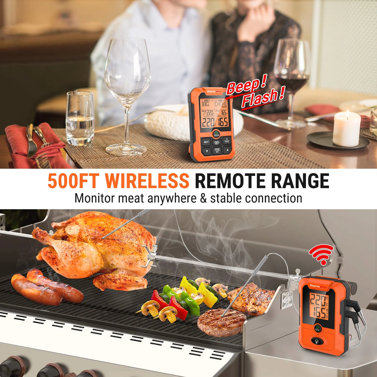Wireless Dual Probe Meat Thermometer J5895