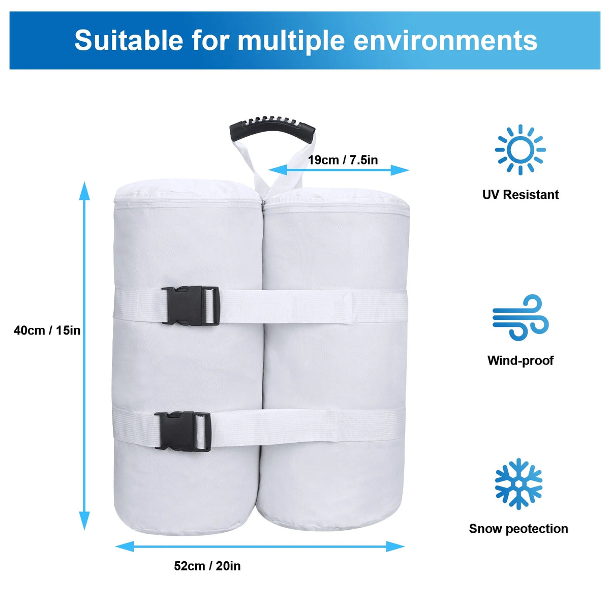 4 Pack 1680D Heavy Duty Canopy Weight Bags (240 lbs) J131129