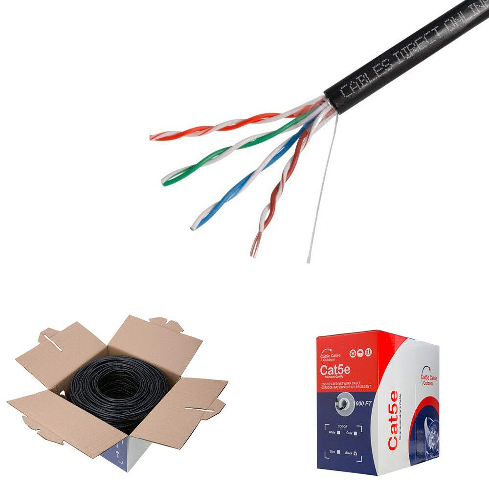 1000FT CAT5e FTP Outdoor 24 AWG Shielded Cable V677