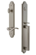 Satin Nickel One-Piece D Grip and Bellagio Lever G57800