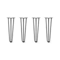 Hairpin Legs Set of 4, Jet Black, 3/8x22 U42453