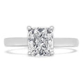 14K White Gold Cushion Diamond Solitaire Engagement Ring K53172
