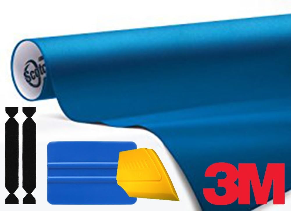 3ft x 5ft Matte Metallic Blue Vinyl Wrap Roll Pack of 2 E65828