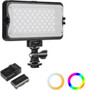 RGB LED Camera Light, Portable Rechargeable On-Camera Video Lighting, CRI95+ 2800K-6800K J136