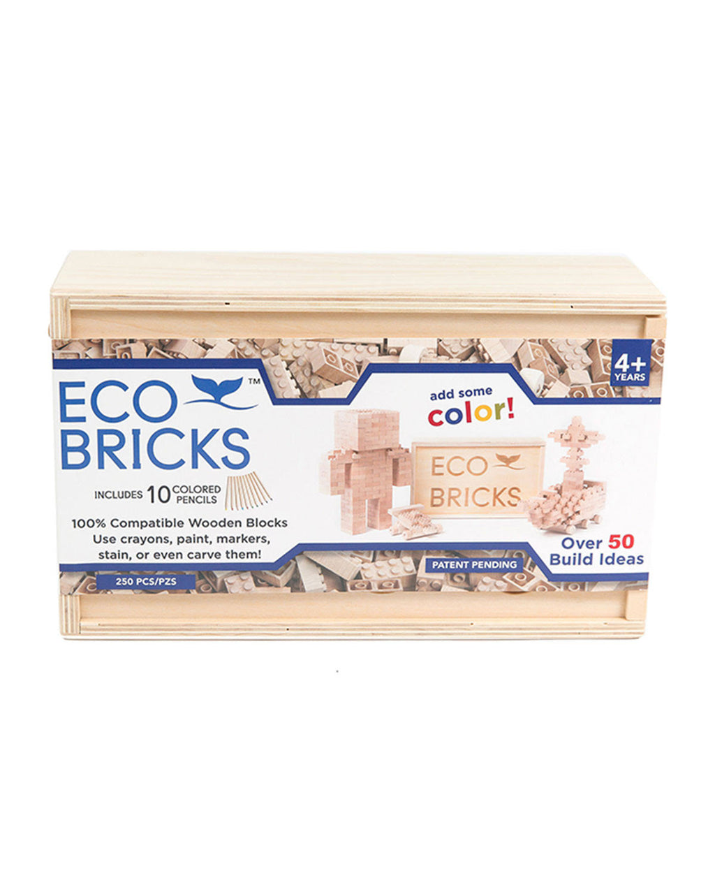 250 Piece Wooden Eco Bricks Set H286431