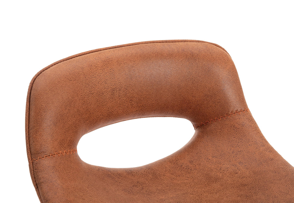 Modern Swivel Leather Bar Stools Set of 2 J17457