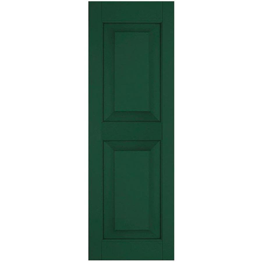 18 in. x 48 in. Exterior Real Wood Raised Panel Shutters Pair D932395
