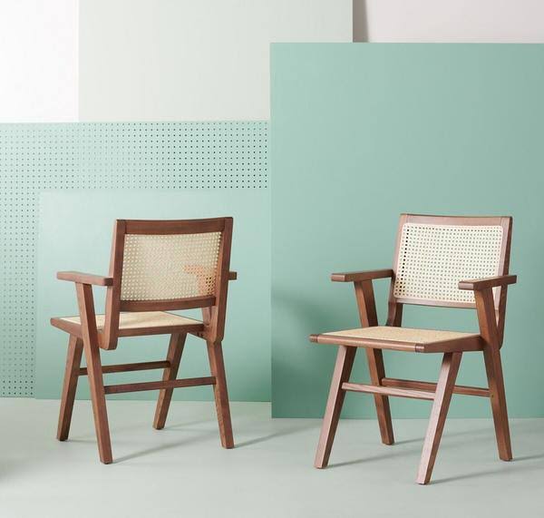Natural Cane Arm Chair (Set of 2) X353459