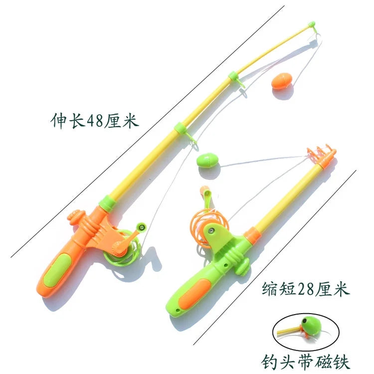 Magnetic Fishing Toy Set with 1 Fishing Rod and 6 Cute Fishes M4189