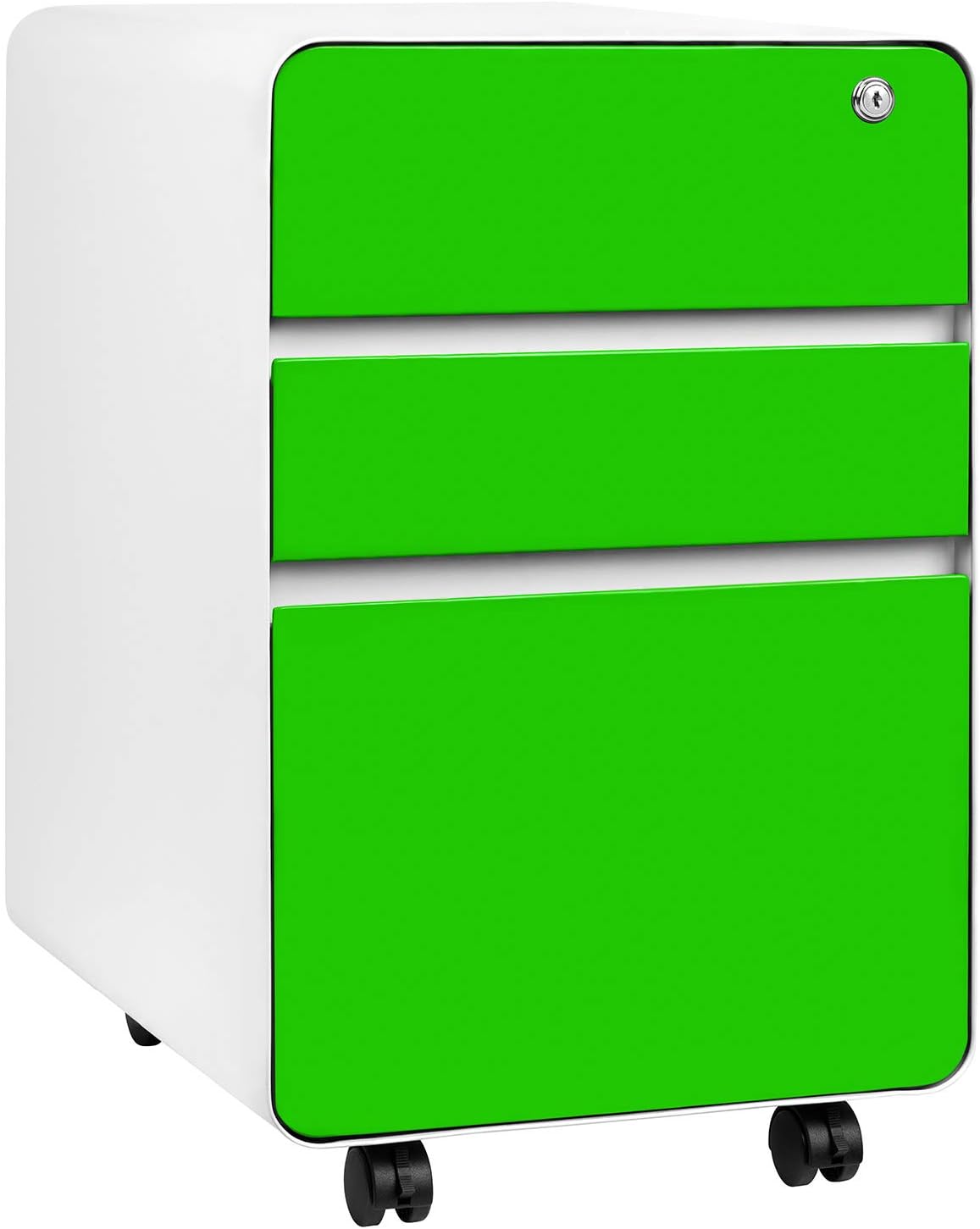 Green 3-Drawer Mobile File Cabinet I40935