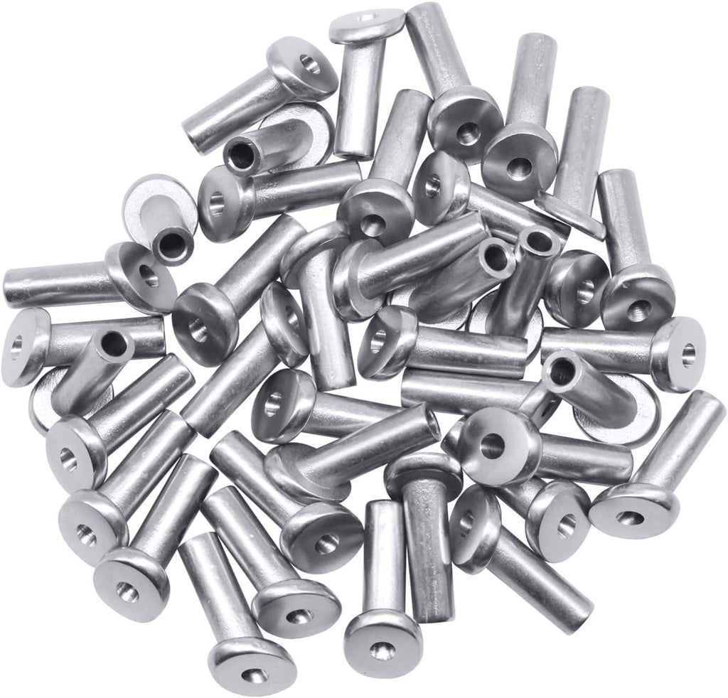 40 Pack T316 Stainless Steel Angle Protector Sleeves for Wire Rope Cable Railing A27695