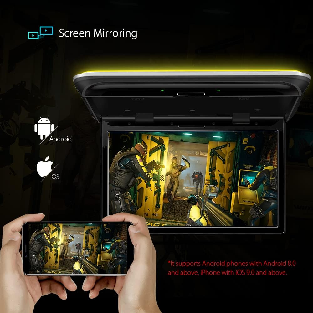 15.6 Inch IPS Car Overhead Monitor with Built-in Stereo Speakers R7713