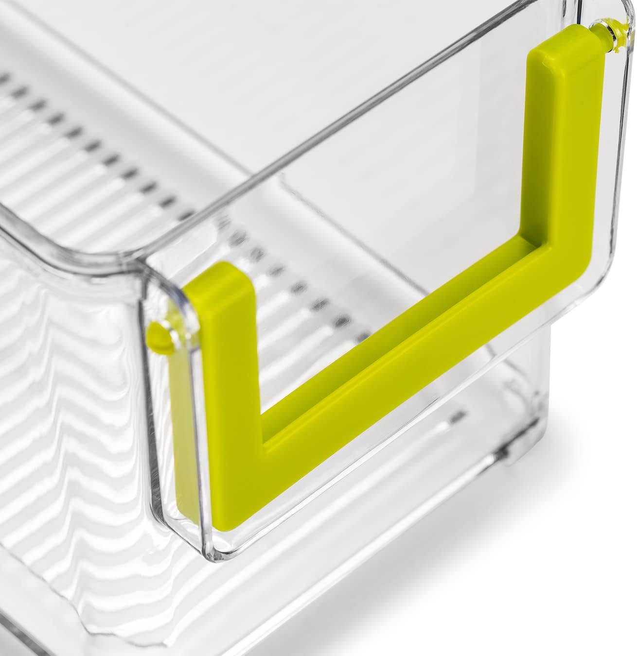Clear Refrigerator Organizer Bins, 3 Pantry Bins A584