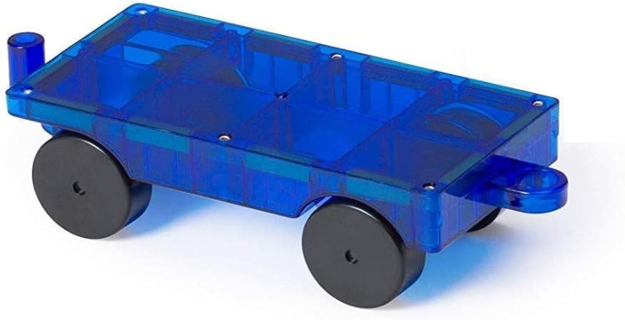 Magnetic Tiles Building Set 56 Pc Set with Car D43282