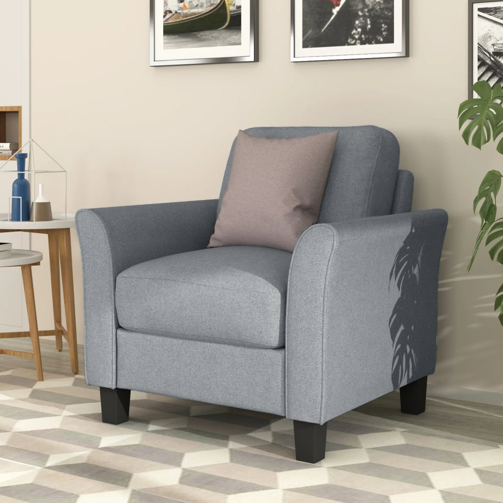 Gray Chair and 3-Seat Sofa P9004