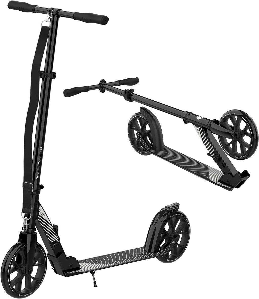 Foldable Lightweight Adult Kick Scooter with Carry Strap and Kickstand Z64630
