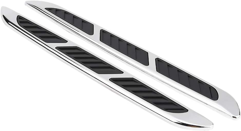 2pcs Car Hood Side Air Flow Vent Cover Grille Decorative Trim Sticker W56743