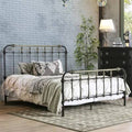 Full Black Panel Bed A25919