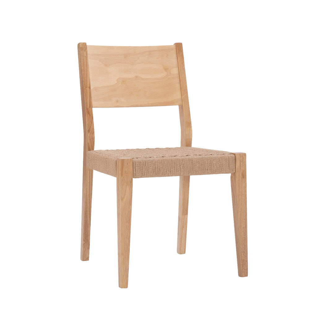 Natural Handwoven Rope Seat Dining Chair, Set of 2 C58098