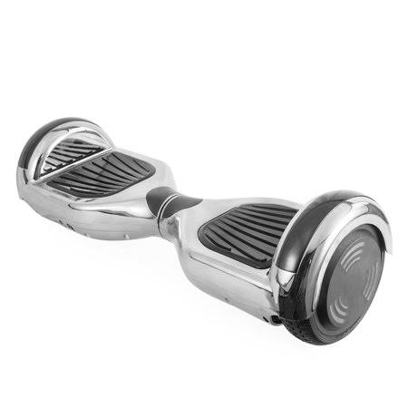 36V Self-Balancing Scooter with Bluetooth Speakers Silvertone Chrome B3182