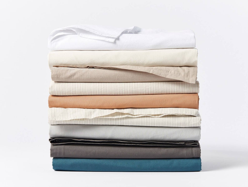 Organic Crinkled Percale Fitted Sheet King Pewter K544578