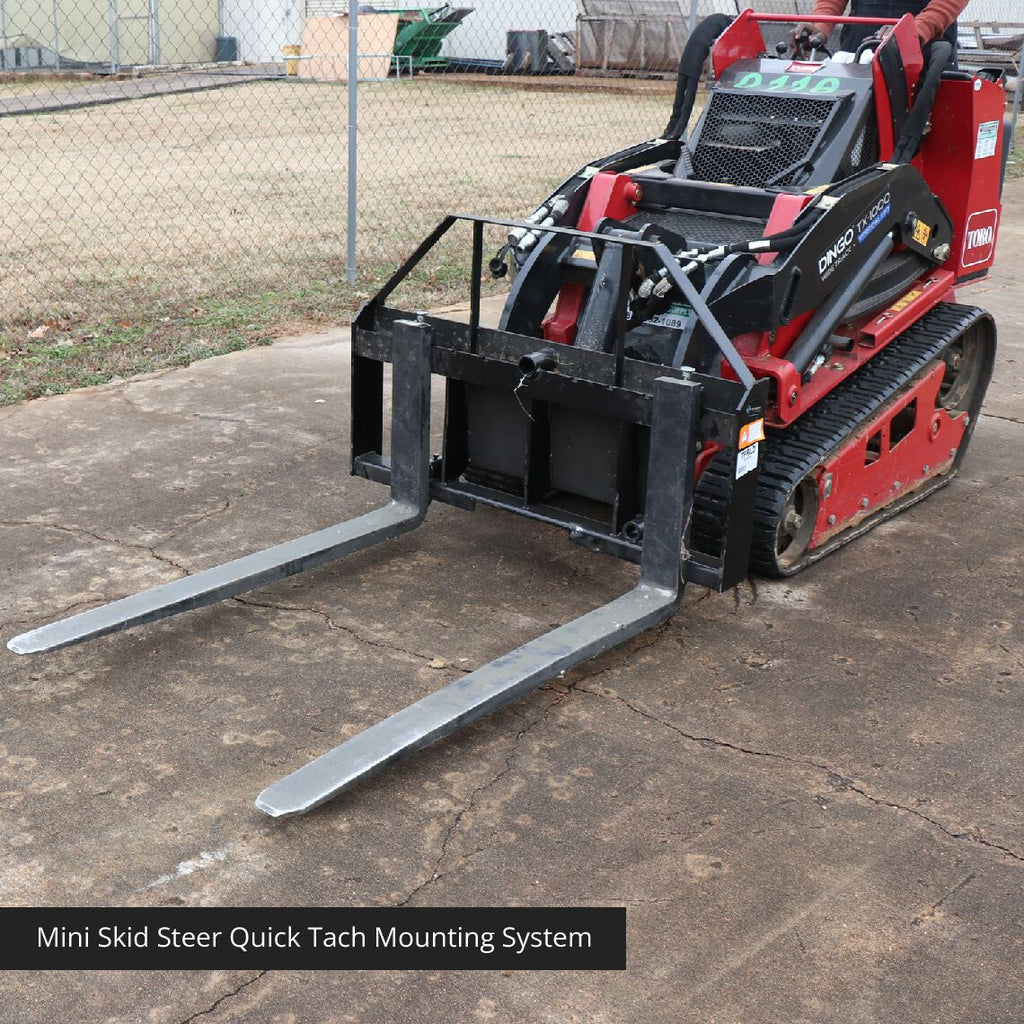 Mini Skid Steer Pallet Fork Attachment, 48" Fork Blades, 4,000 LB V22583