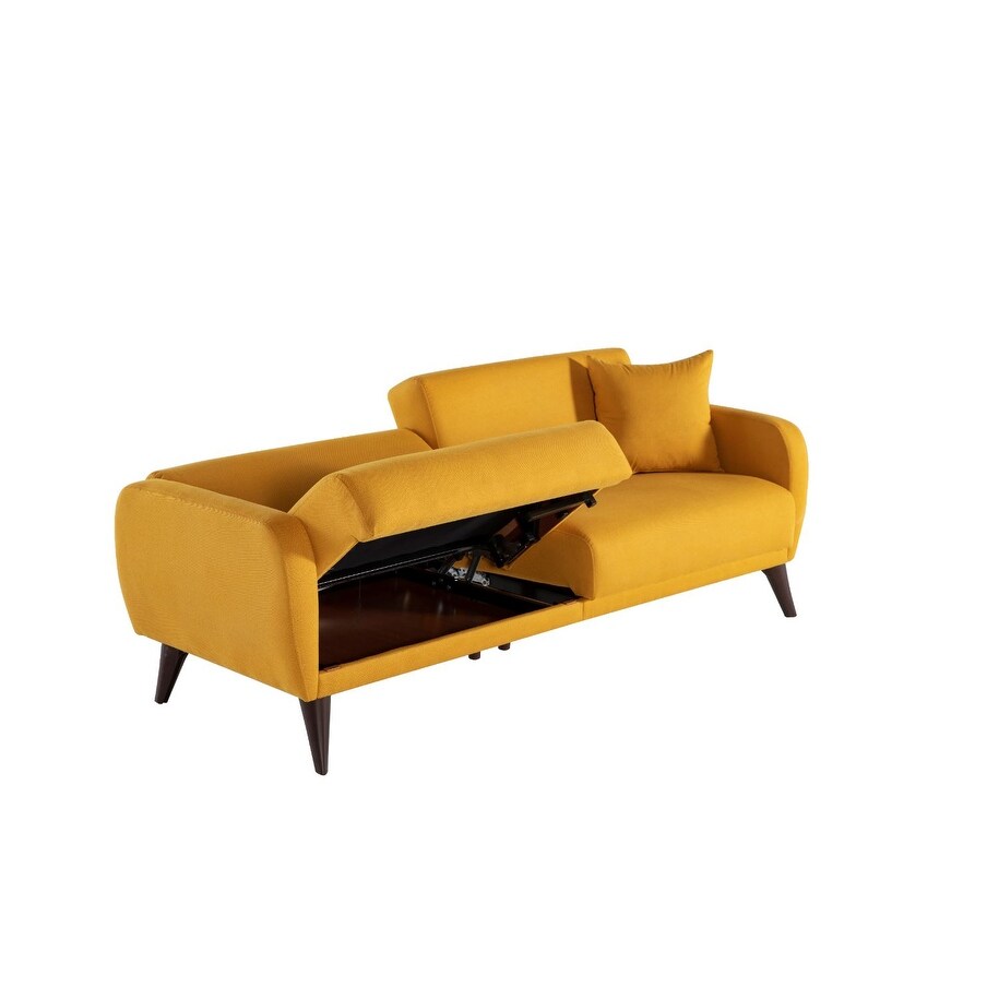 Yellow Sleeper Sofa with Storage K996