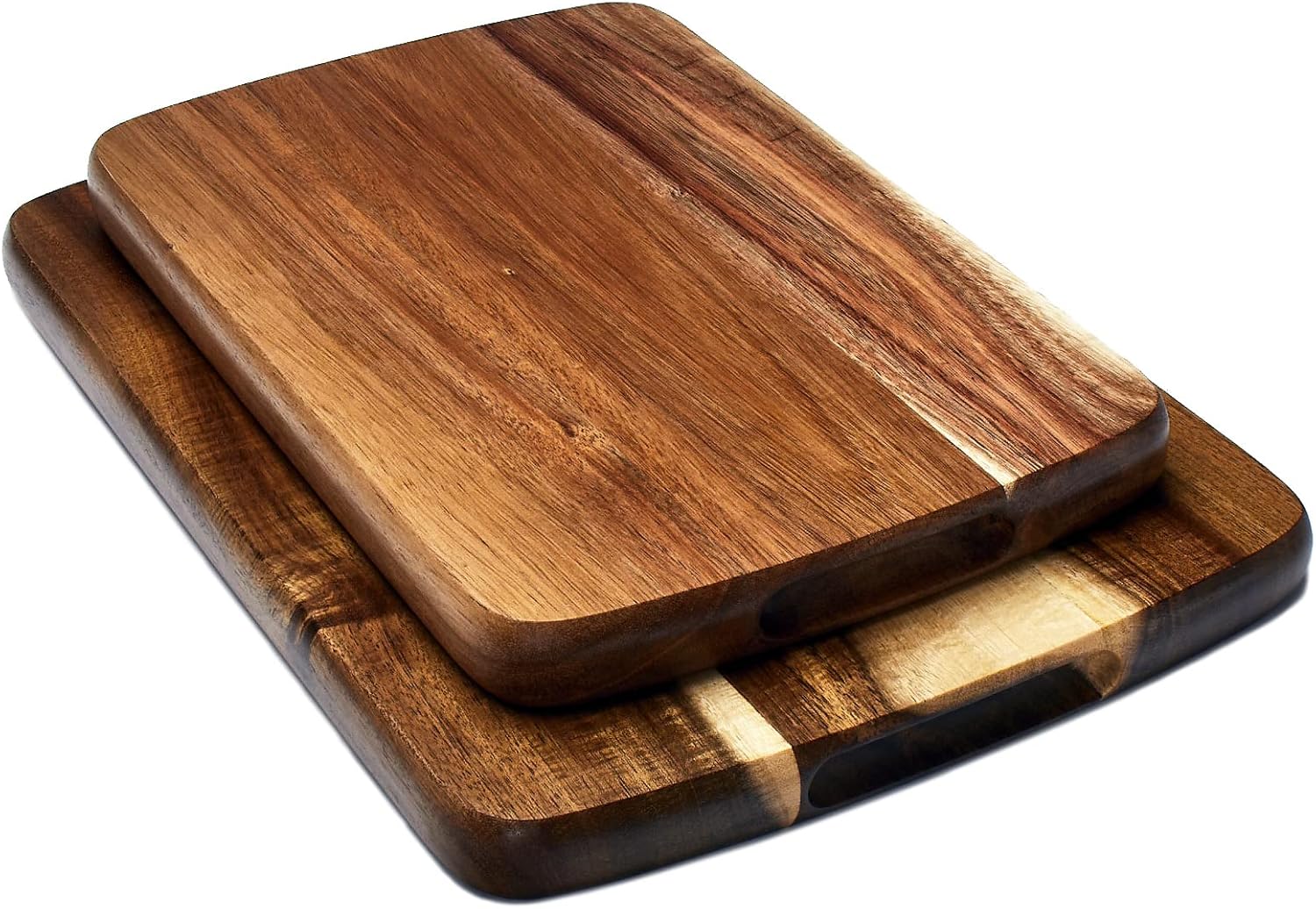 Acacia Wood Cutting Board Set of 2 with Juice Groove Q207936