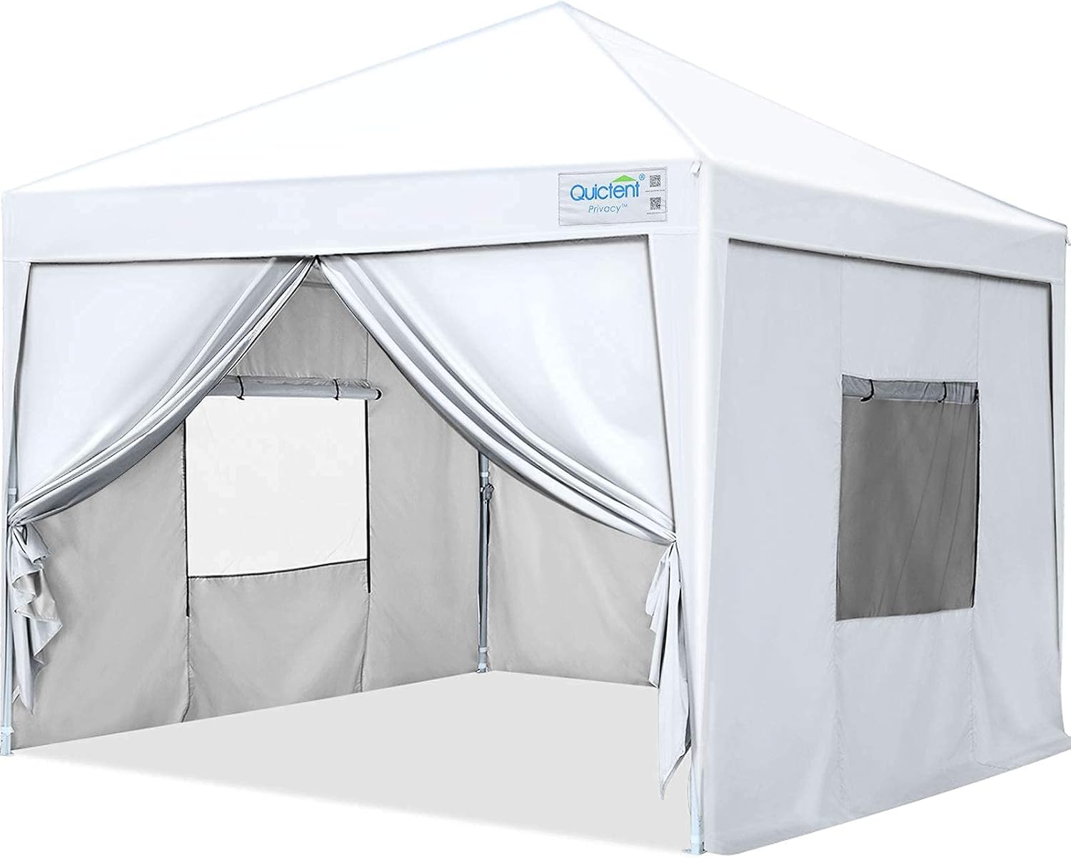 Beige 8x8 Pop up Canopy Tent with Sidewalls A523